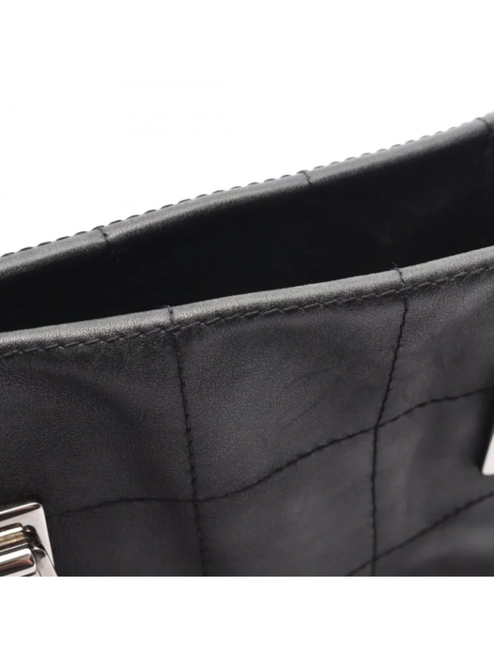 Chanel Tote Bag Choco Bar Black Lambskin